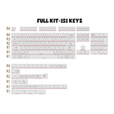 Custom PBT Cherry Profile Keycap ANSI & ISO Layout- 151 Keys- More Detailed
